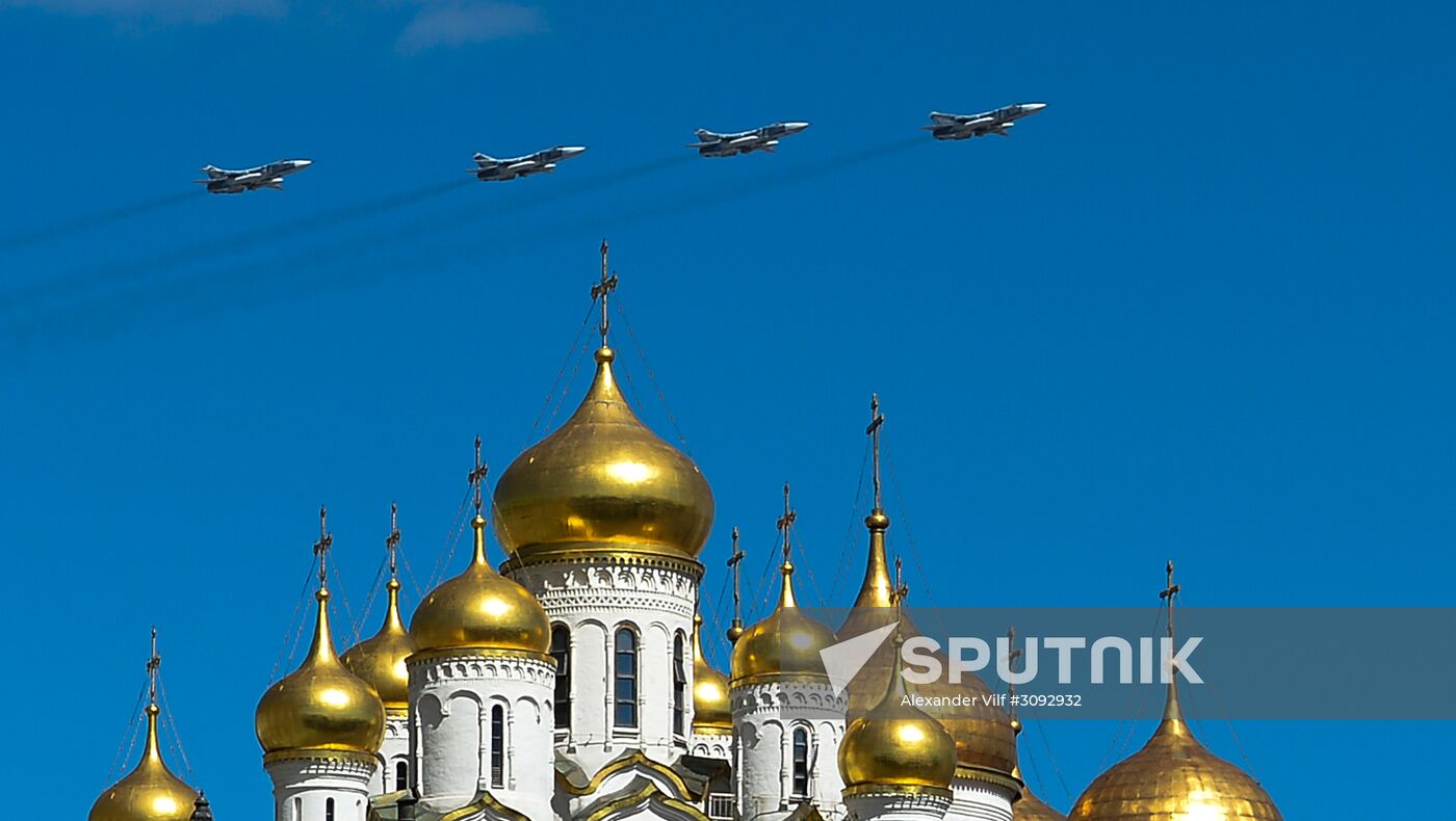 Dress rehearsal of military parade marking 72nd anniversary of Victory in Great Patriotic War