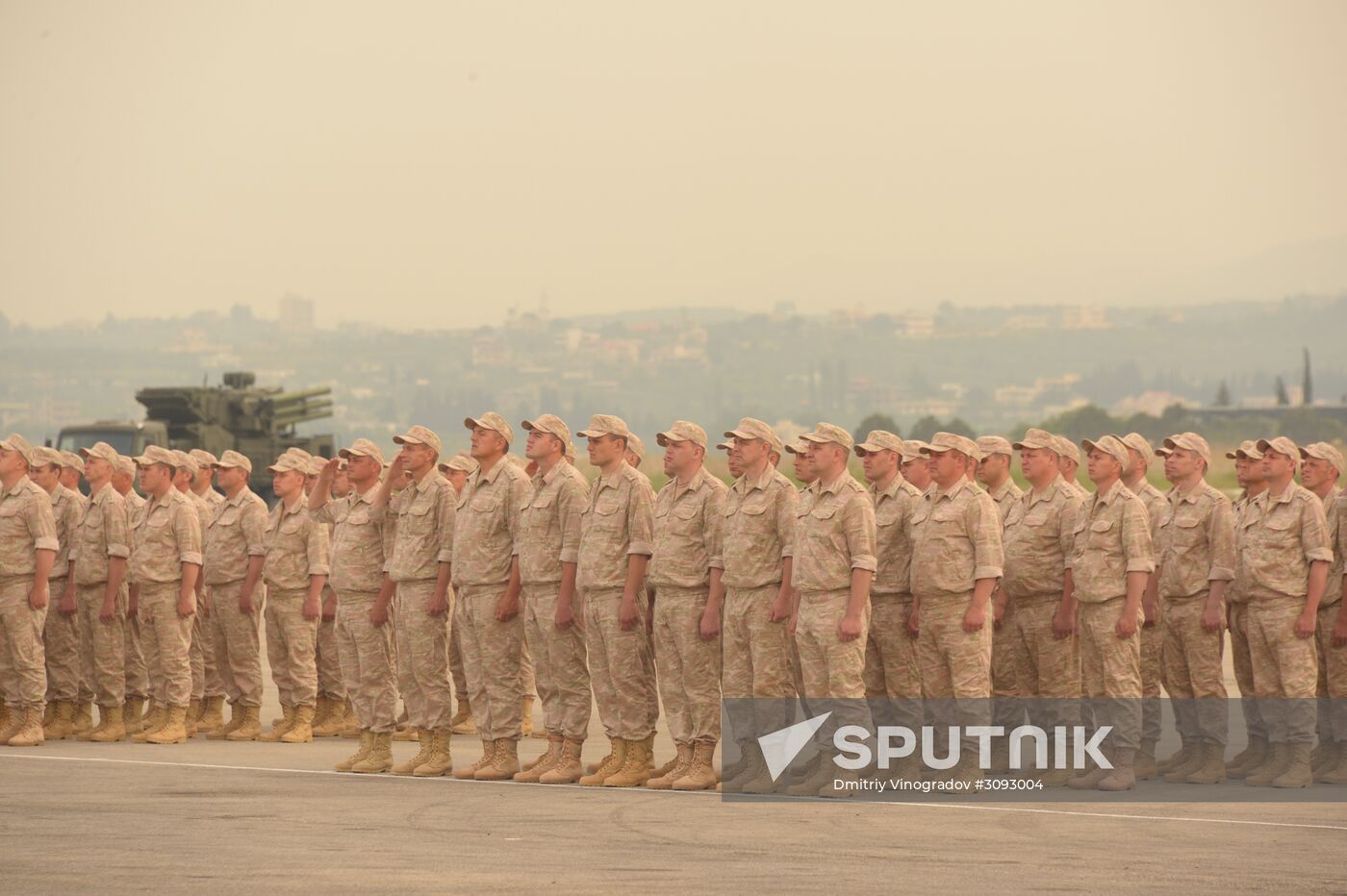 Victory Day parade rehearsal at Hmeimim air field in Syria