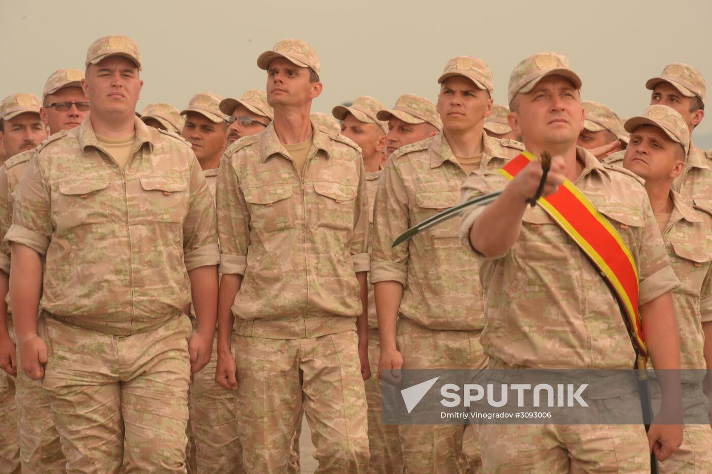 Victory Day parade rehearsal at Hmeimim air field in Syria