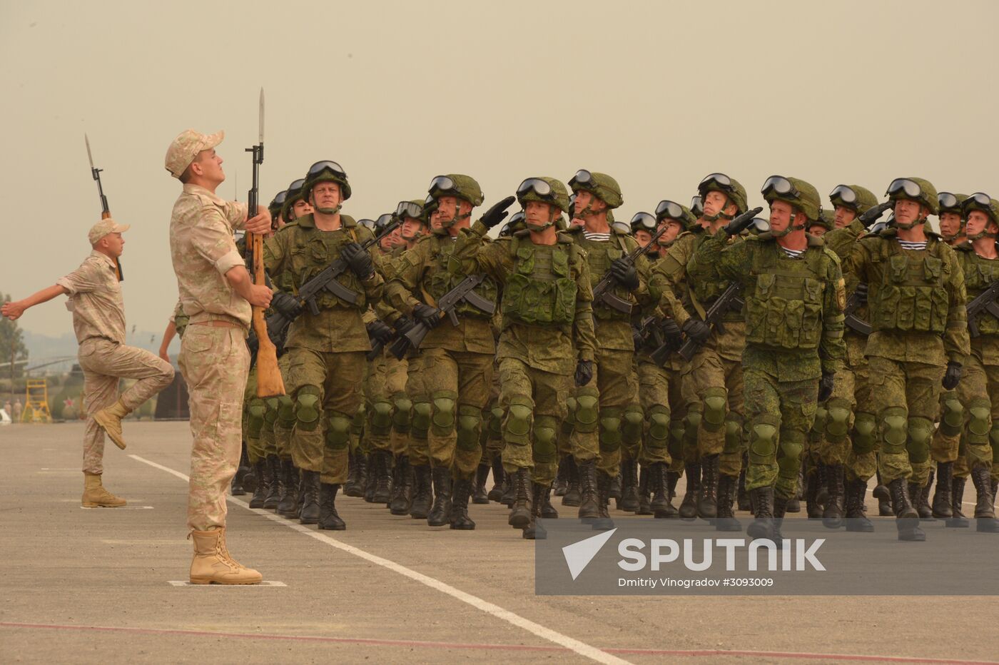 Victory Day parade rehearsal at Hmeimim air field in Syria