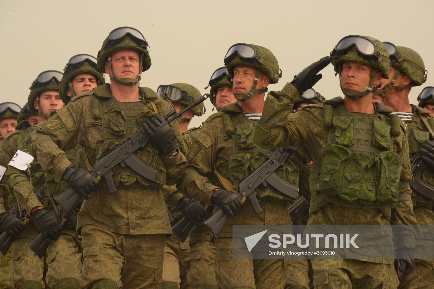 Victory Day parade rehearsal at Hmeimim air field in Syria