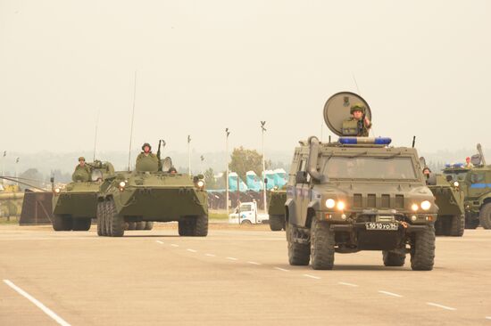 Victory Day parade rehearsal at Hmeimim air field in Syria