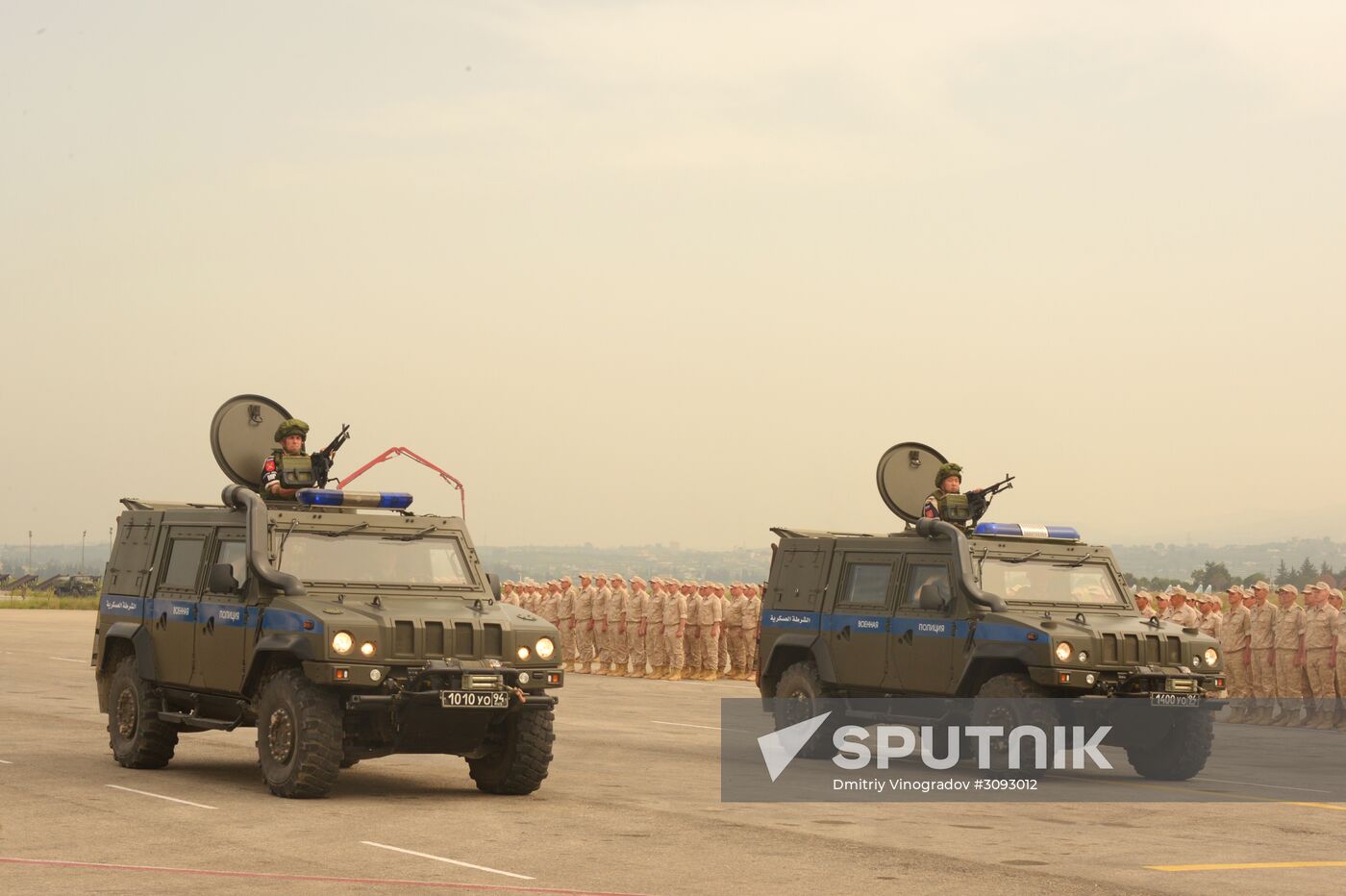 Victory Day parade rehearsal at Hmeimim air field in Syria