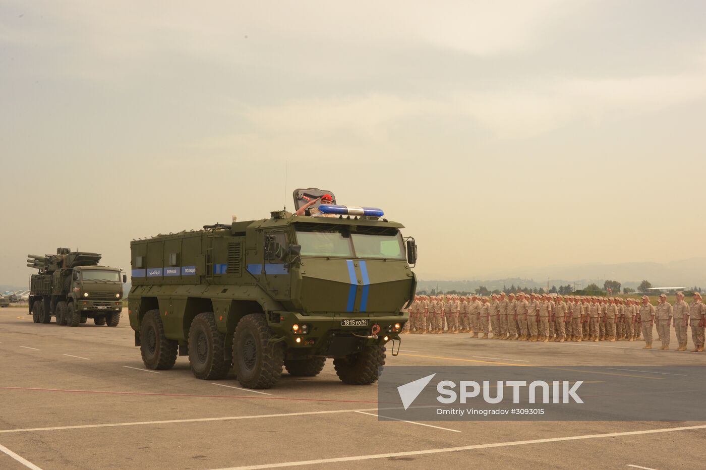 Victory Day parade rehearsal at Hmeimim air field in Syria