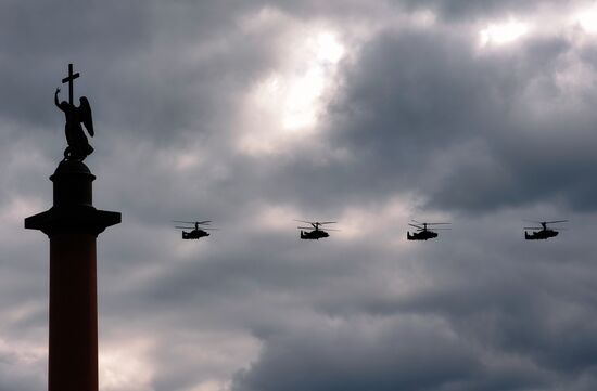 Run-through of Victory Day parade in St. Petersburg