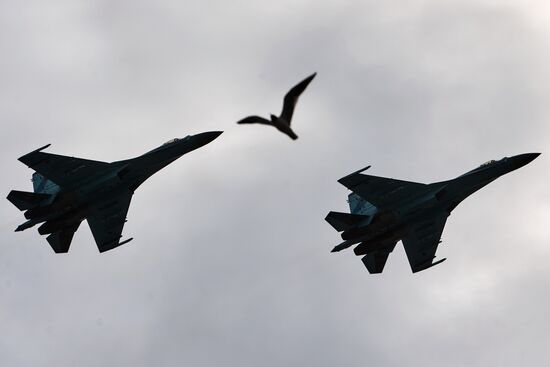 Run-through of Victory Day parade in St. Petersburg