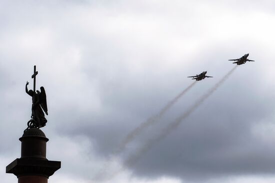 Run-through of Victory Day parade in St. Petersburg