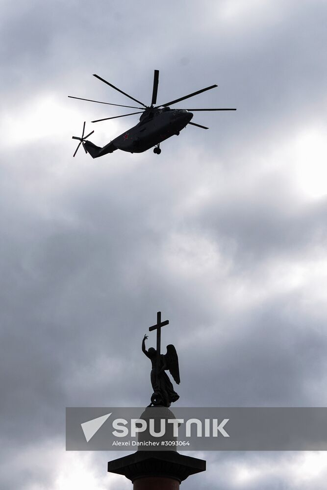 Run-through of Victory Day parade in St. Petersburg