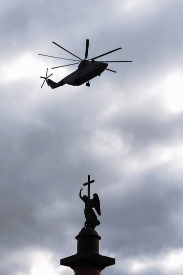 Run-through of Victory Day parade in St. Petersburg