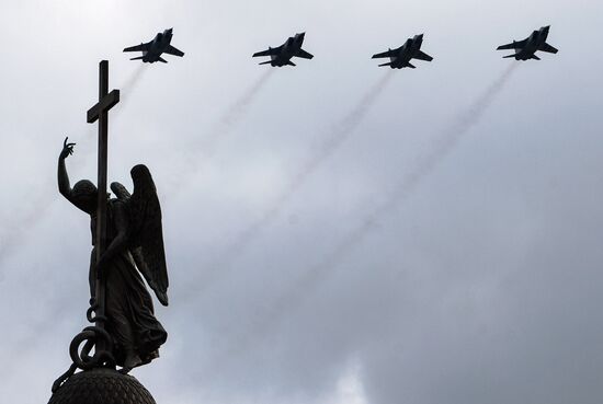 Run-through of Victory Day parade in St. Petersburg