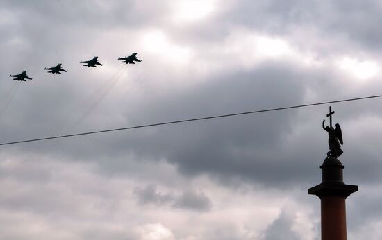 Run-through of Victory Day parade in St. Petersburg