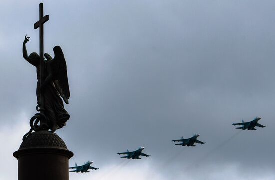 Run-through of Victory Day parade in St. Petersburg