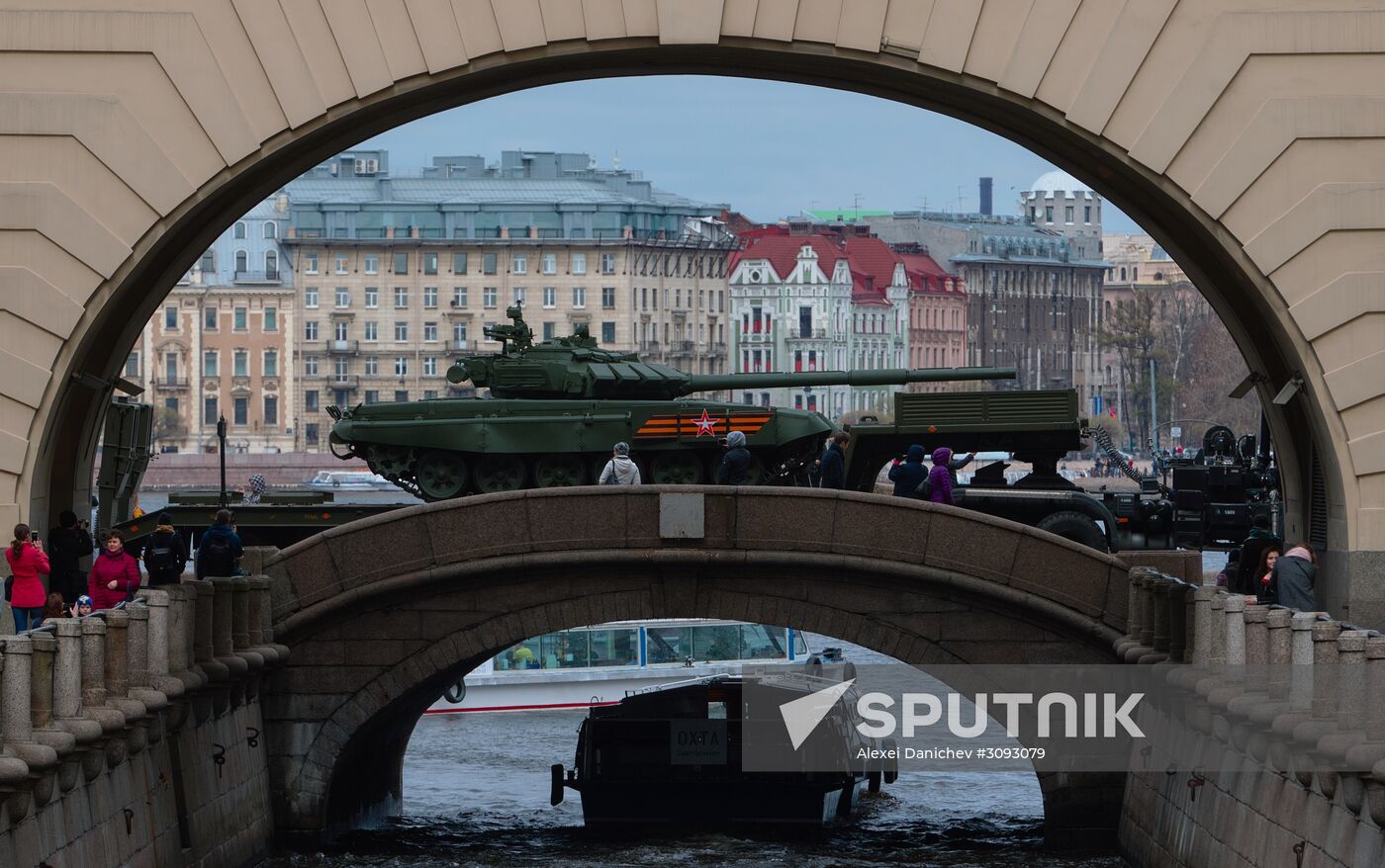 Dress rehearsal of Victory Day parade in St. Petersburg