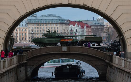 Dress rehearsal of Victory Day parade in St. Petersburg