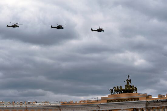 Run-through of Victory Day parade in St. Petersburg