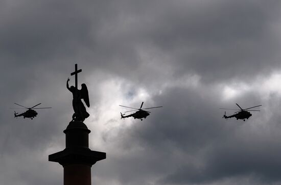 Run-through of Victory Day parade in St. Petersburg