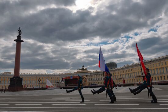 Run-through of Victory Day parade in St. Petersburg