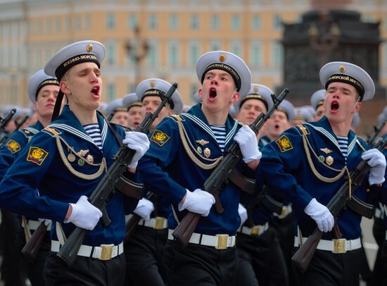 Run-through of Victory Day parade in St. Petersburg