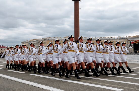 Run-through of Victory Day parade in St. Petersburg
