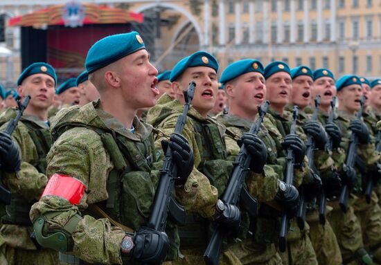 Run-through of Victory Day parade in St. Petersburg