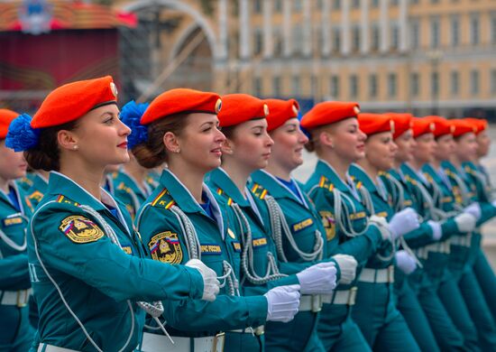 Run-through of Victory Day parade in St. Petersburg