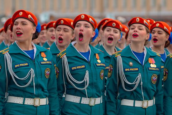 Run-through of Victory Day parade in St. Petersburg