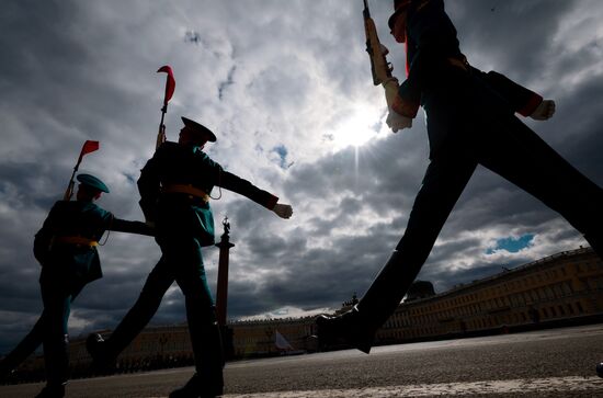 Run-through of Victory Day parade in St. Petersburg
