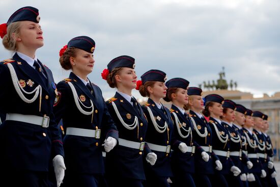Run-through of Victory Day parade in St. Petersburg