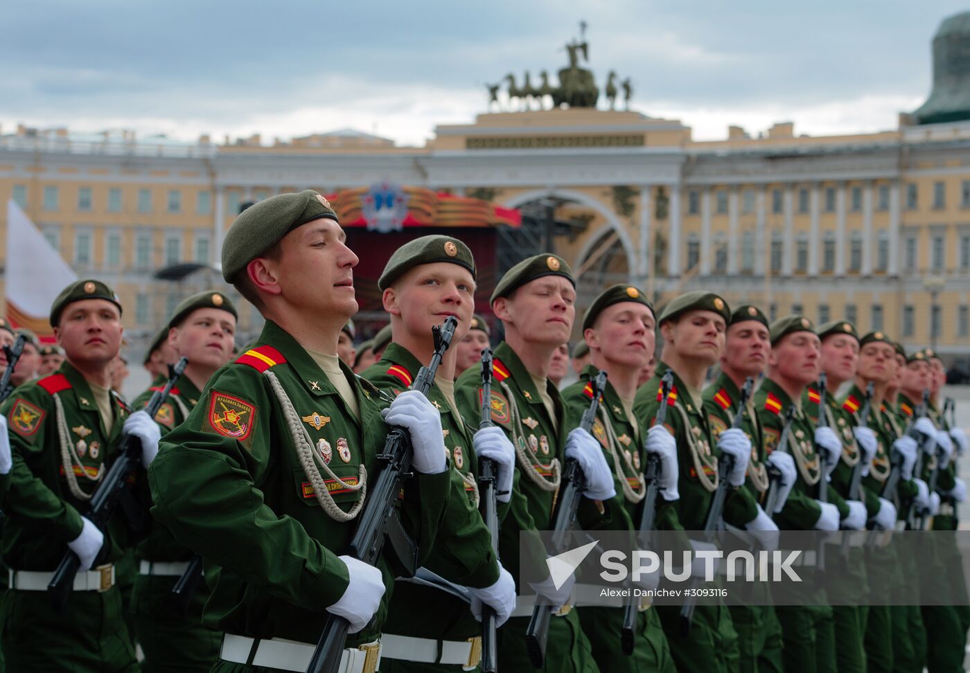 Run-through of Victory Day parade in St. Petersburg