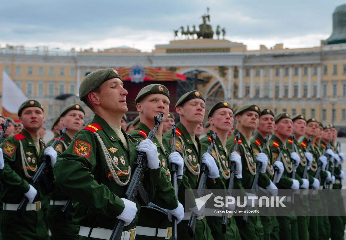 Run-through of Victory Day parade in St. Petersburg