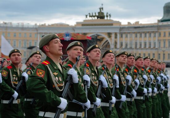 Run-through of Victory Day parade in St. Petersburg