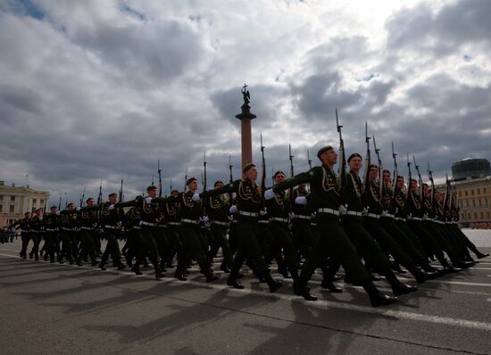 Run-through of Victory Day parade in St. Petersburg