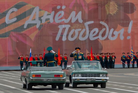 Run-through of Victory Day parade in St. Petersburg
