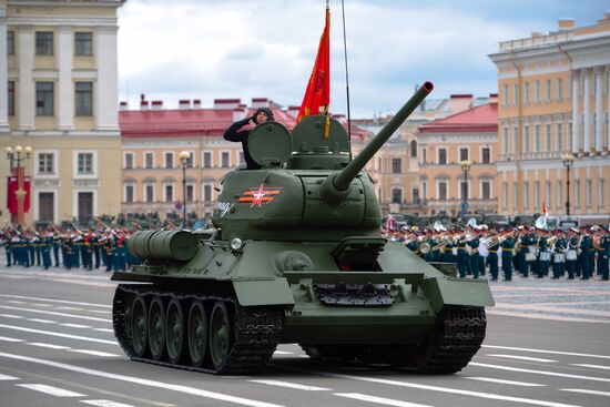 Run-through of Victory Day parade in St. Petersburg