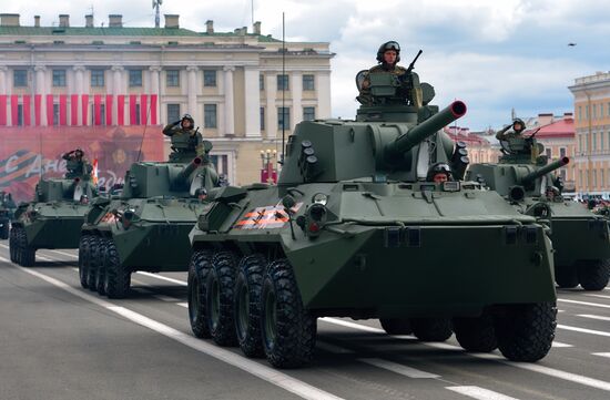 Run-through of Victory Day parade in St. Petersburg