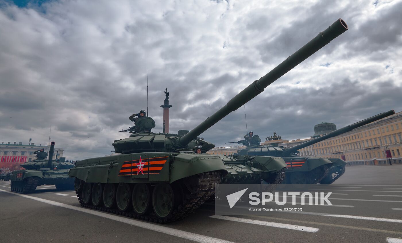Run-through of Victory Day parade in St. Petersburg