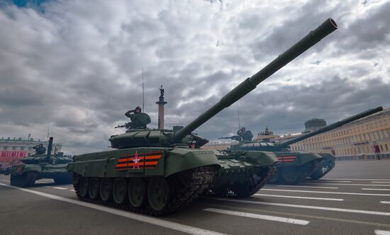 Run-through of Victory Day parade in St. Petersburg
