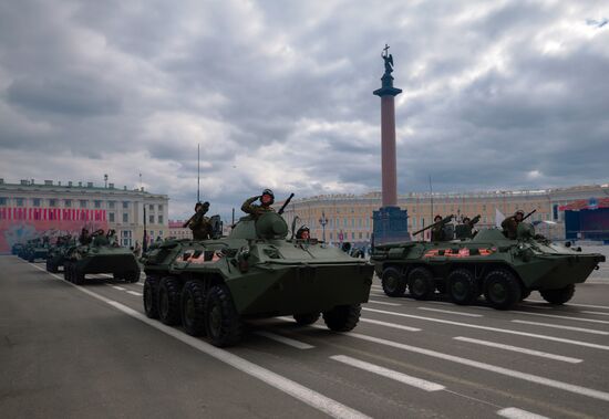 Run-through of Victory Day parade in St. Petersburg
