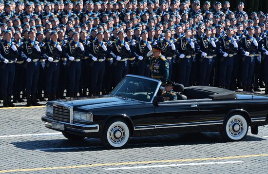 Dress rehearsal of military parade marking 72nd anniversary of Victory in Great Patriotic War
