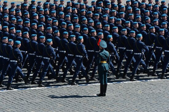 Dress rehearsal of military parade marking 72nd anniversary of Victory in Great Patriotic War