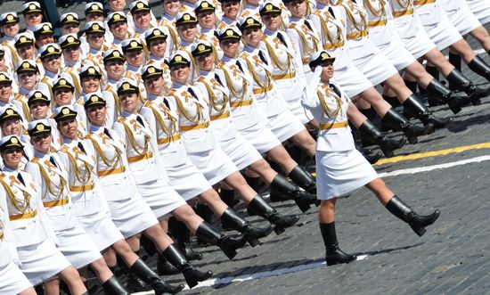 Dress rehearsal of military parade marking 72nd anniversary of Victory in Great Patriotic War