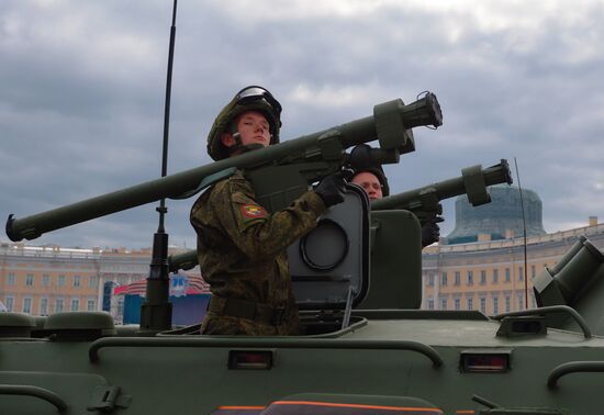 Run-through of Victory Day parade in St. Petersburg