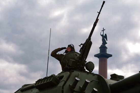 Run-through of Victory Day parade in St. Petersburg