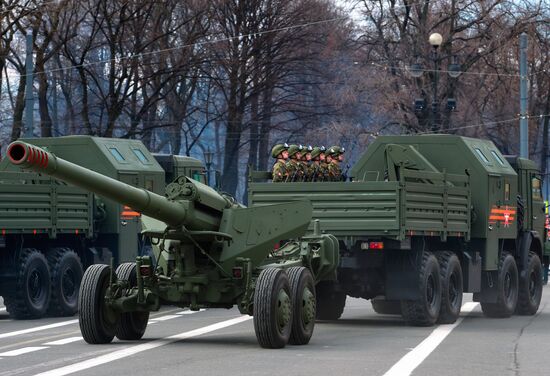 Run-through of Victory Day parade in St. Petersburg