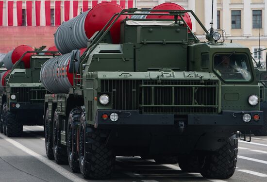 Run-through of Victory Day parade in St. Petersburg