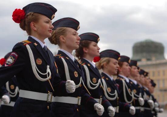 Run-through of Victory Day parade in St. Petersburg