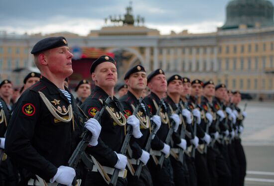 Run-through of Victory Day parade in St. Petersburg