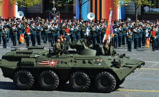 Final rehearsal of military parade marking 72nd anniversary of victory in the Great Patriotic War