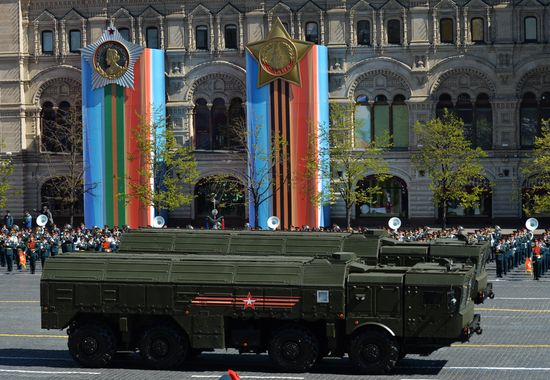 Final rehearsal of military parade marking 72nd anniversary of victory in the Great Patriotic War