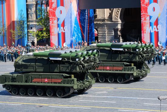 Dress rehearsal of military parade marking 72nd anniversary of Victory in Great Patriotic War